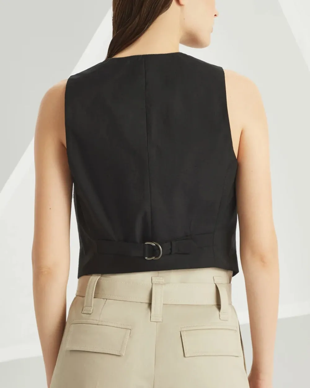 Black Herbarium Embroidered Vest