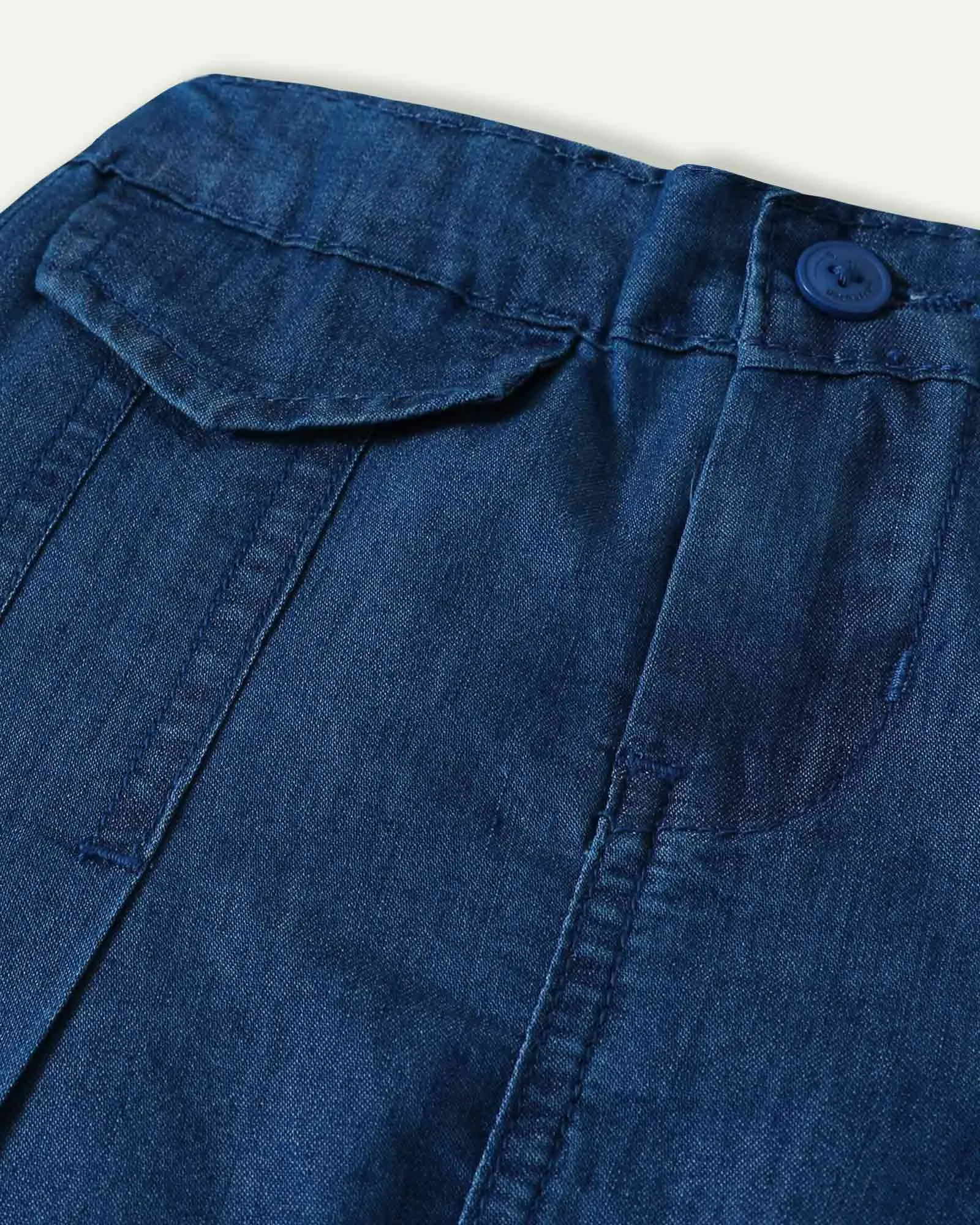 Blue Wide Leg Jeans