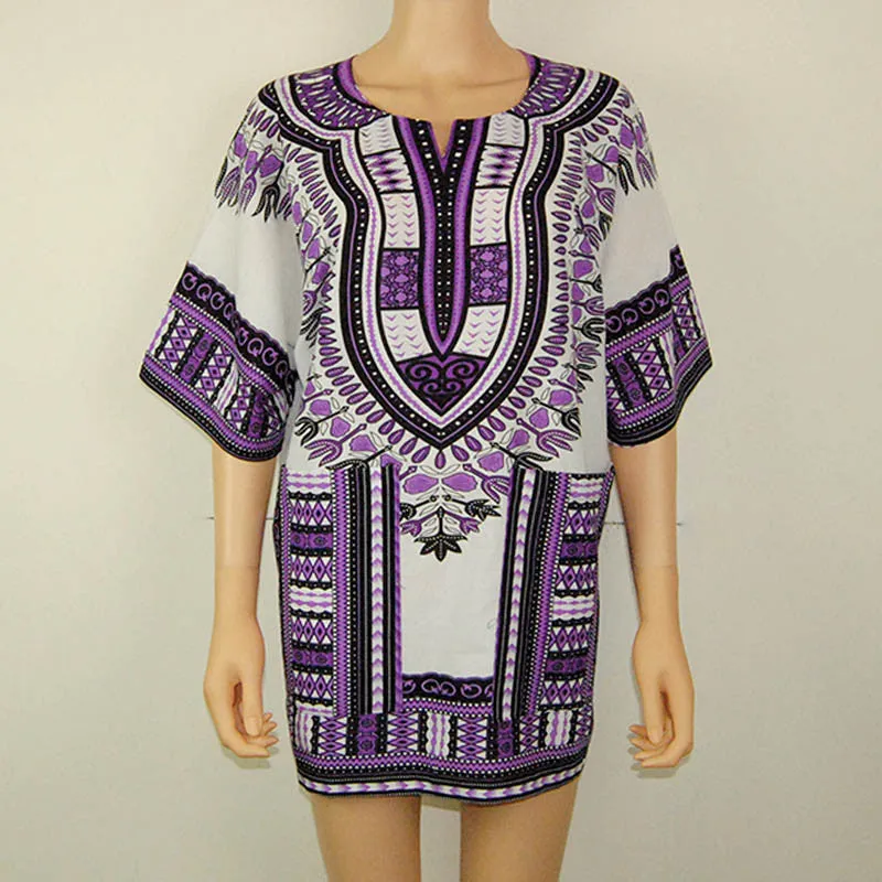 Boho Women Autumn Tunic Dress Hippie Punk Traditional Dashiki Top Shirt Dresses for African Clothing Plus Size 10744