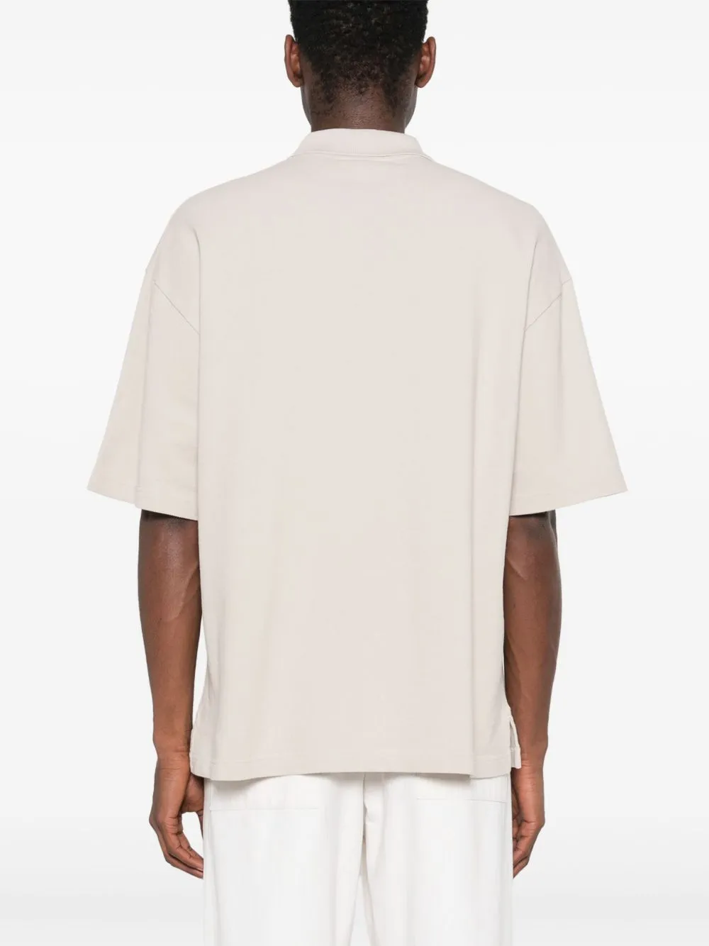 Bold fox head cotton polo shirt