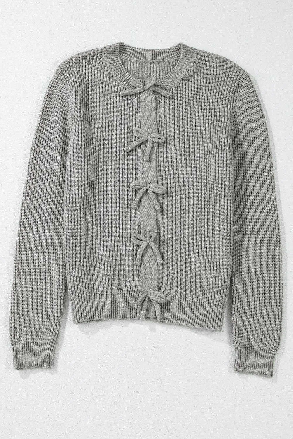 Bows Knitted Button Cardigan