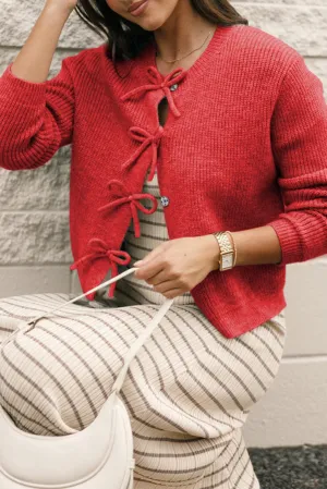 Bows Knitted Button Cardigan