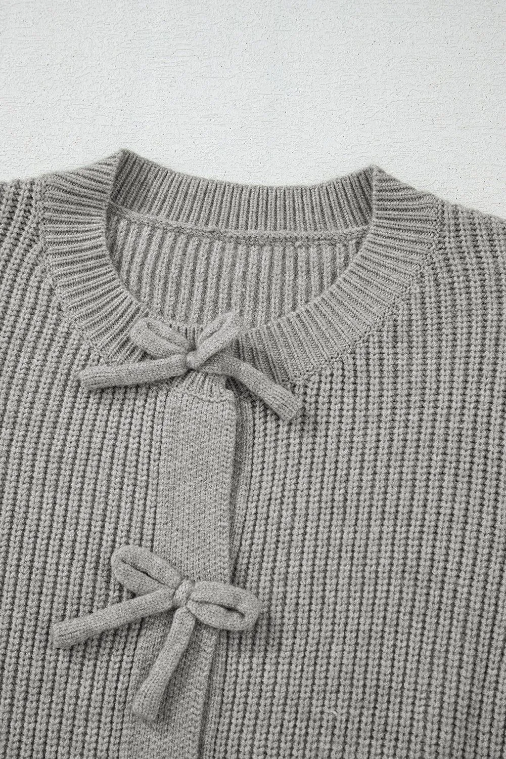 Bows Knitted Button Cardigan