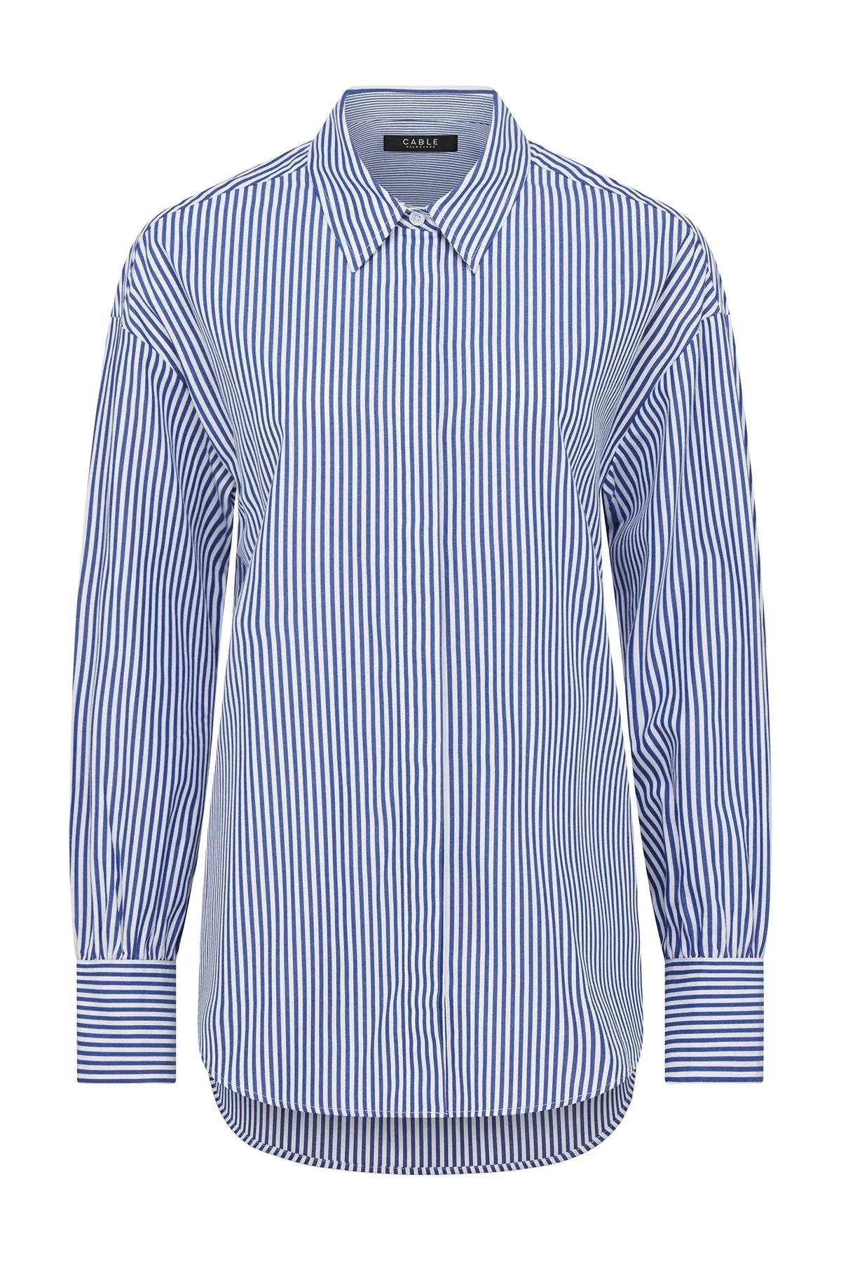Boyfriend Shirt - Navy Stripe