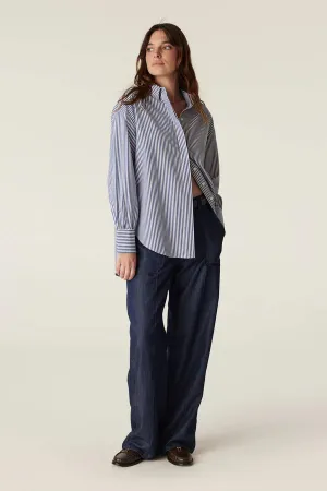 Boyfriend Shirt - Navy Stripe