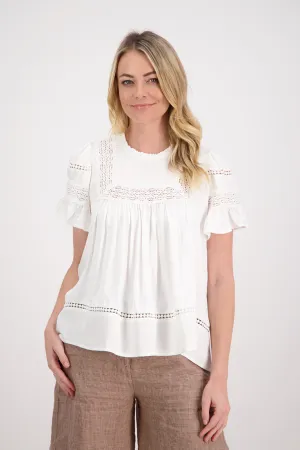 Briarwood Perkins Top - White