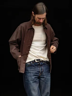 Buddy herringbone chore jacket in walnut
