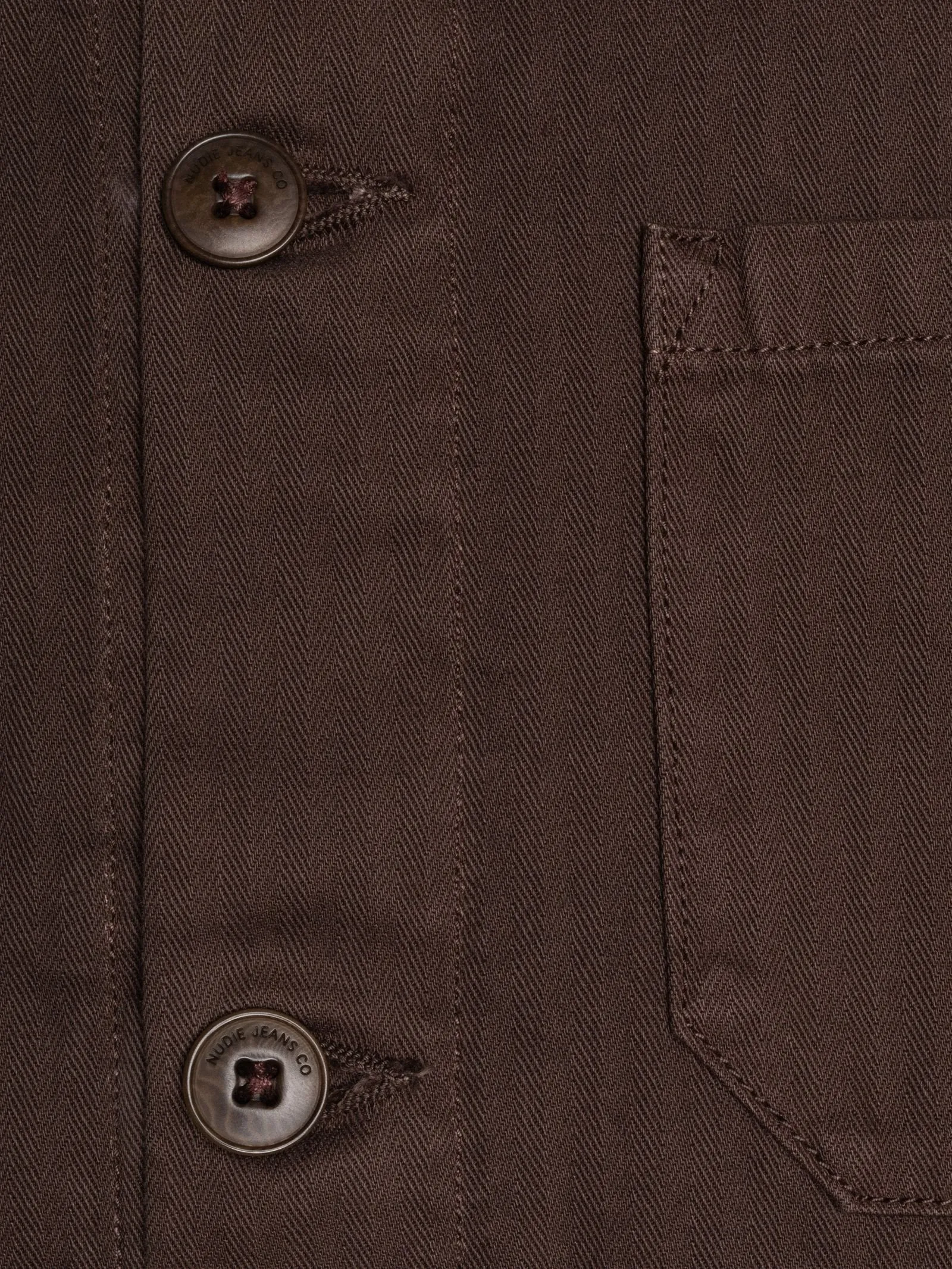 Buddy herringbone chore jacket in walnut