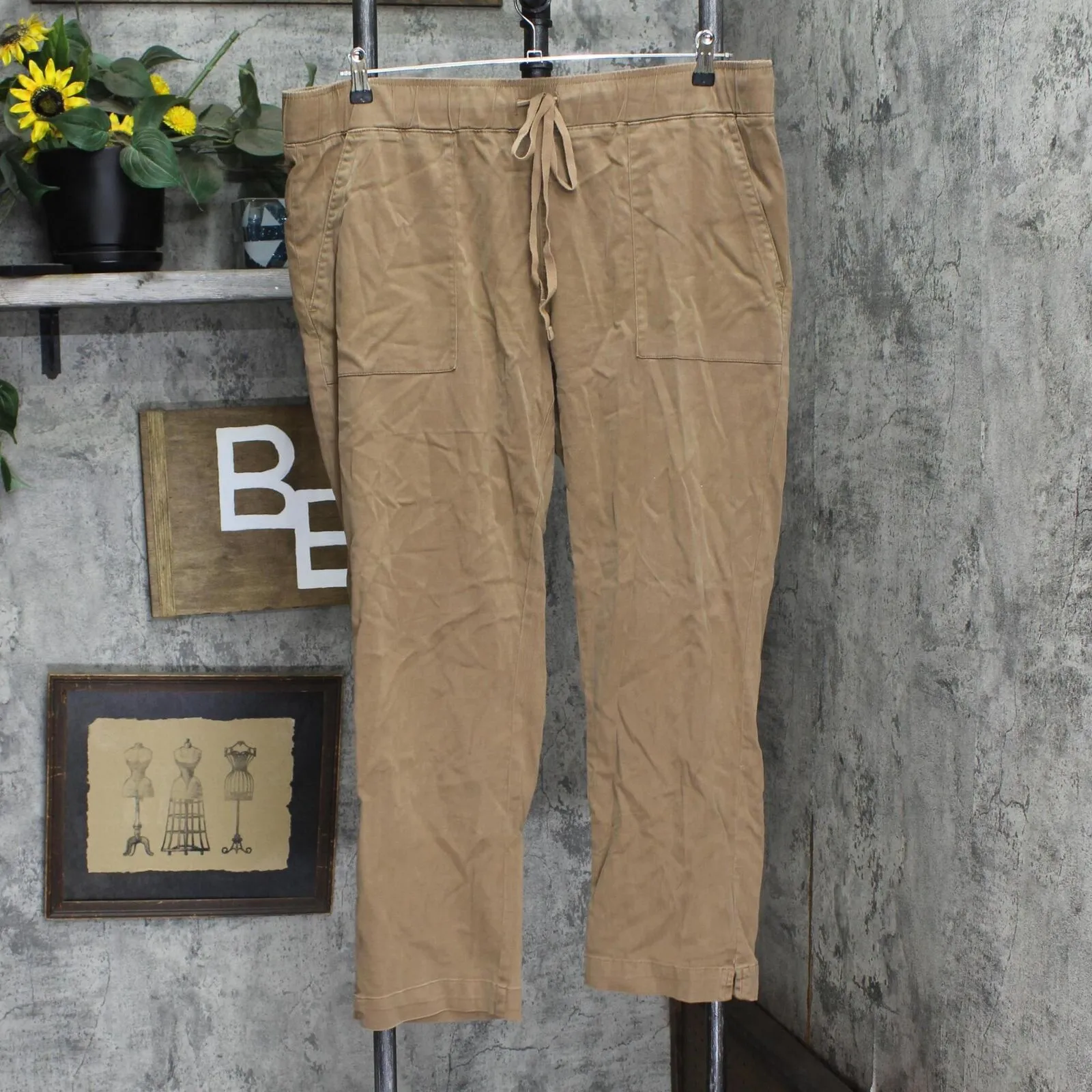 Buffalo Womens Soft Tencel Pull On Pants 1753632 Brown XL
