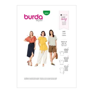Burda Pattern 6204 Misses' Pull-On Tops (34-44)