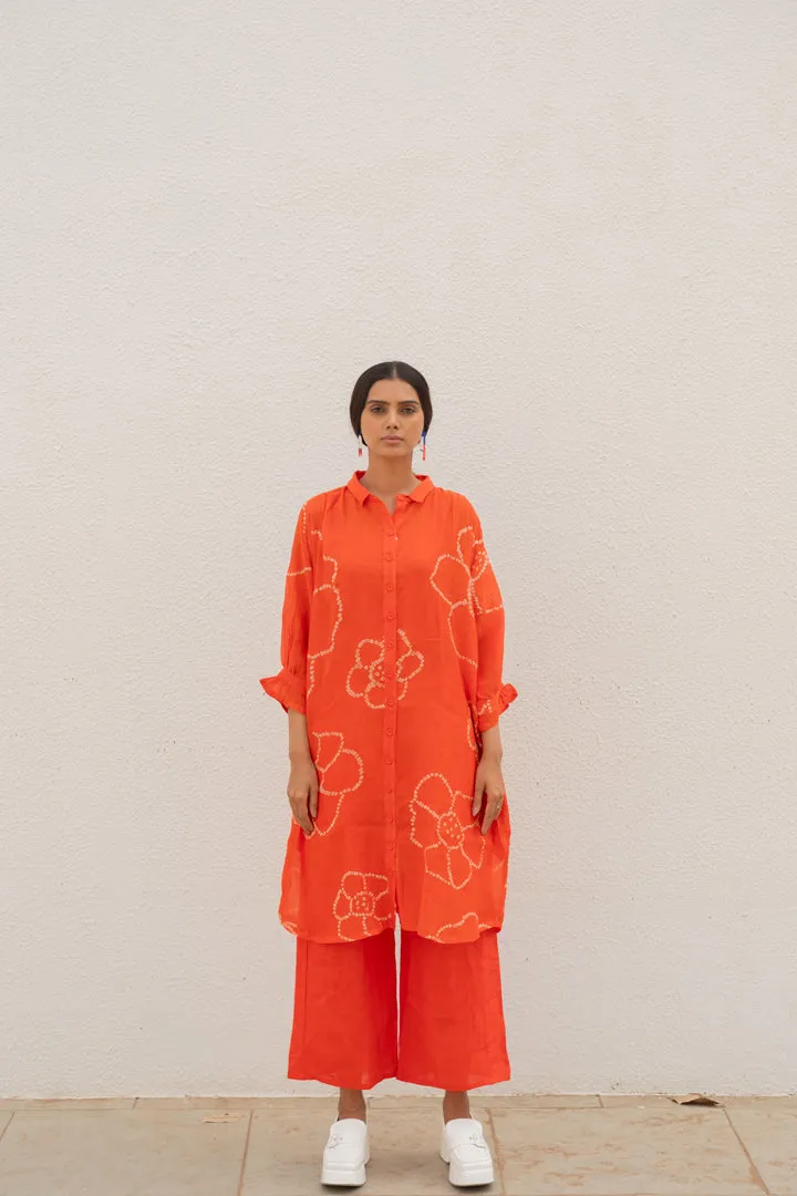 Burnt Orange Bandhani Tunic