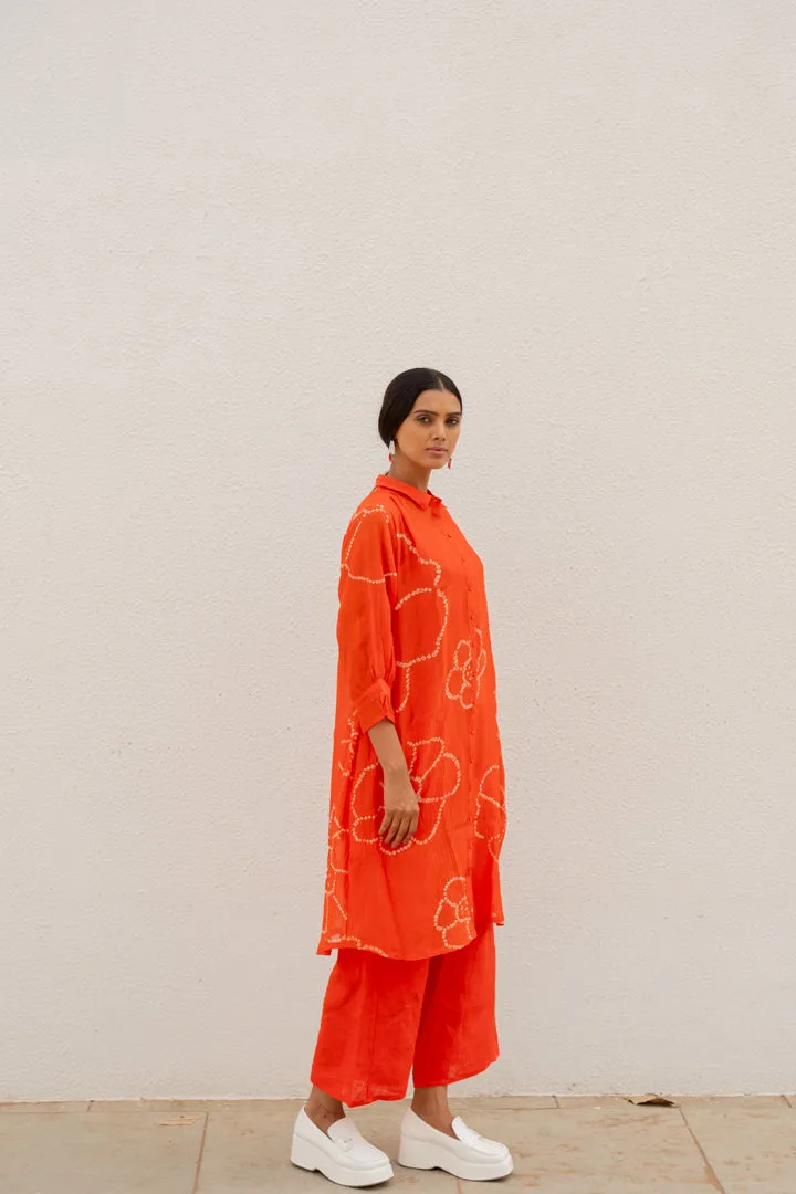 Burnt Orange Bandhani Tunic