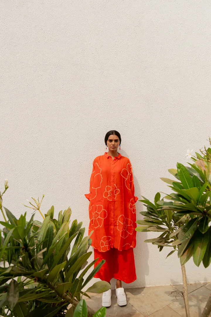 Burnt Orange Bandhani Tunic