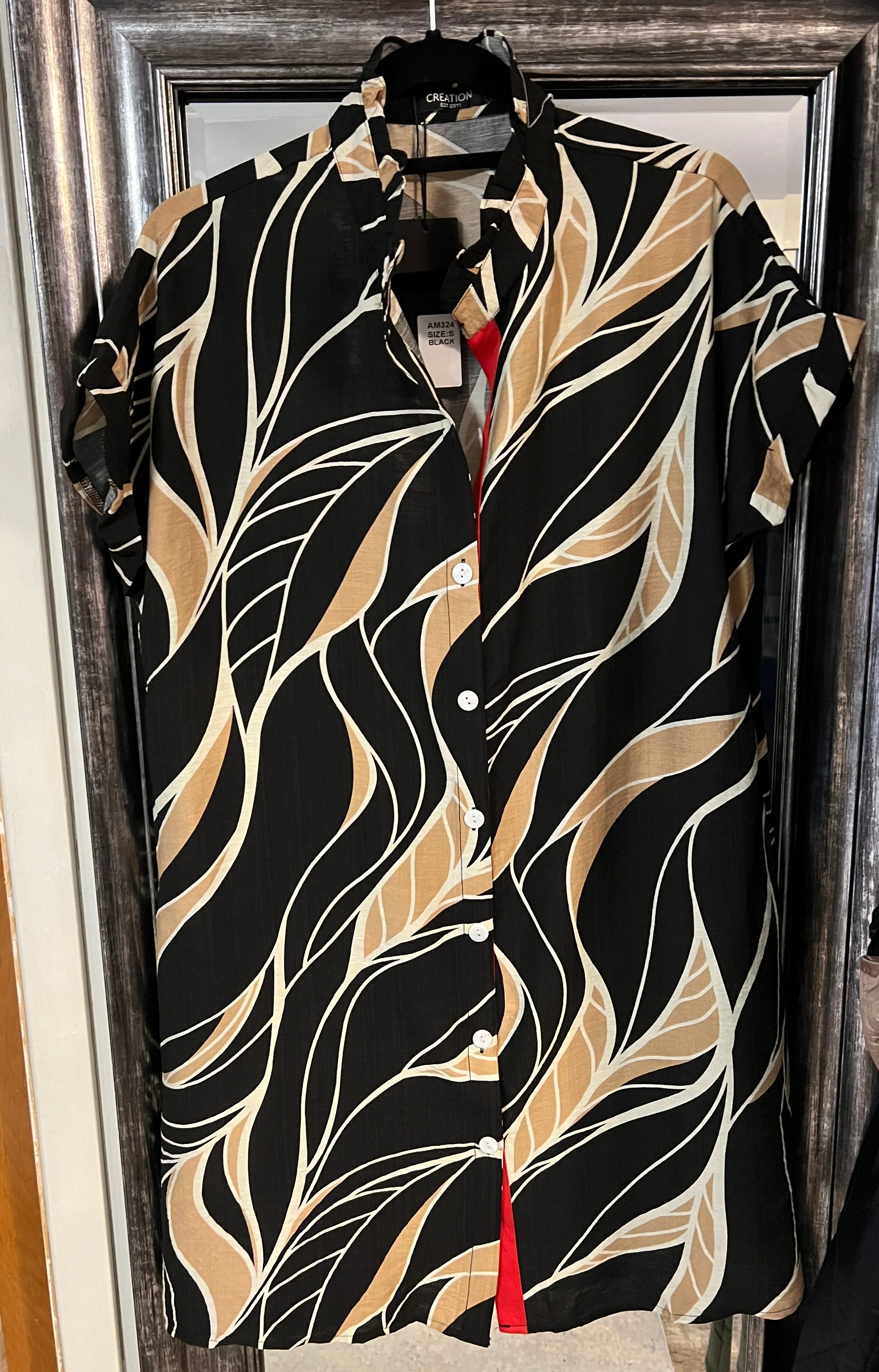 Button up Short Sleeved Tunic/Dress 2 colours
