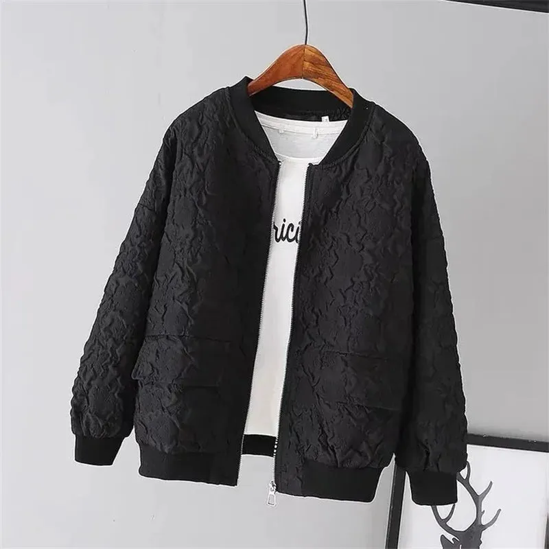 Casual White Jacket Top Female Cardigan Zipper