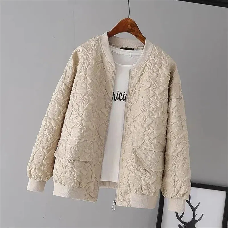 Casual White Jacket Top Female Cardigan Zipper