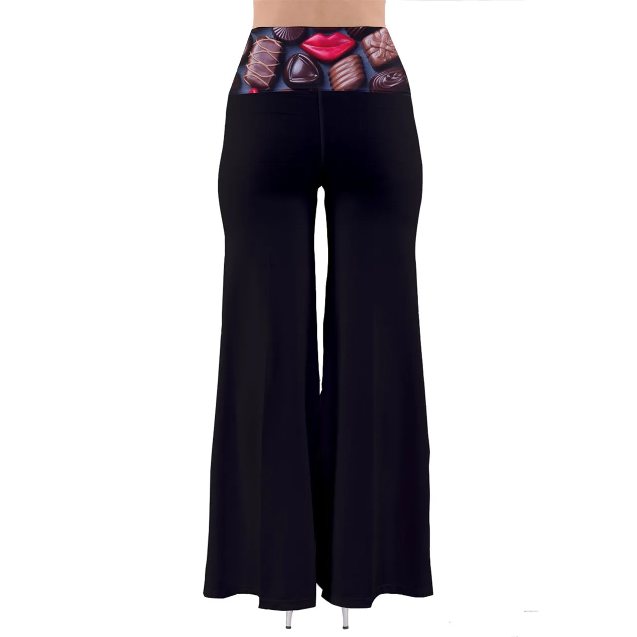 Chocolate Hearts Foldover Yoga Pants