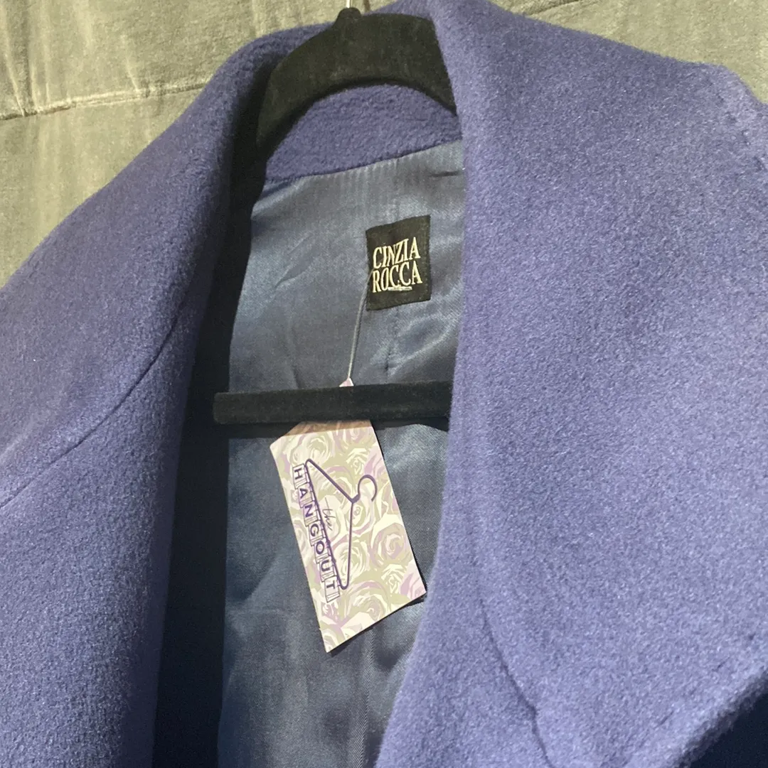 Cinzia Rocca Periwinkle 3 Button Collared Coat