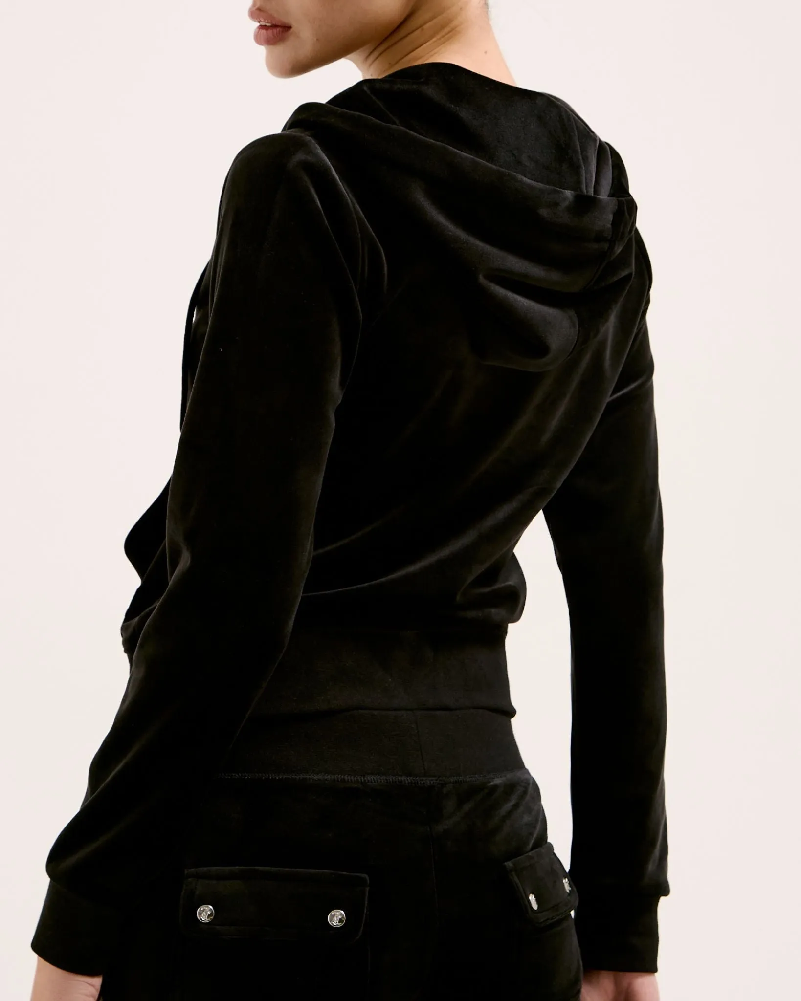 Classic Velour Robertson Zip Hoodie Black
