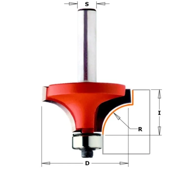 CMT 838.222.11 Roundover Bit, 3/16" Radius, 1/4" Shank