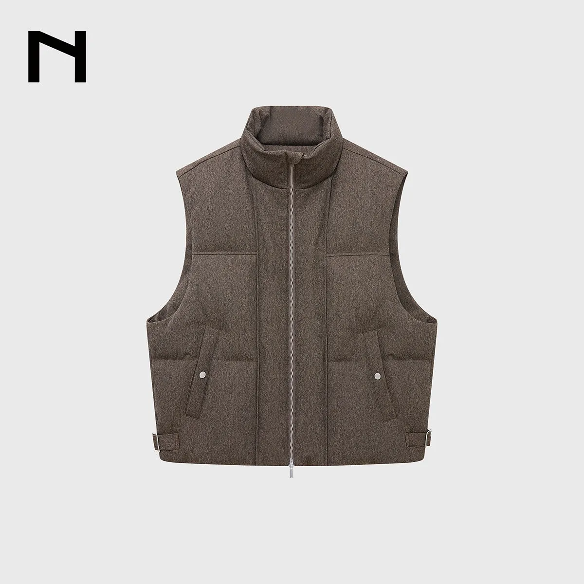 Coarse Linen Down Vest