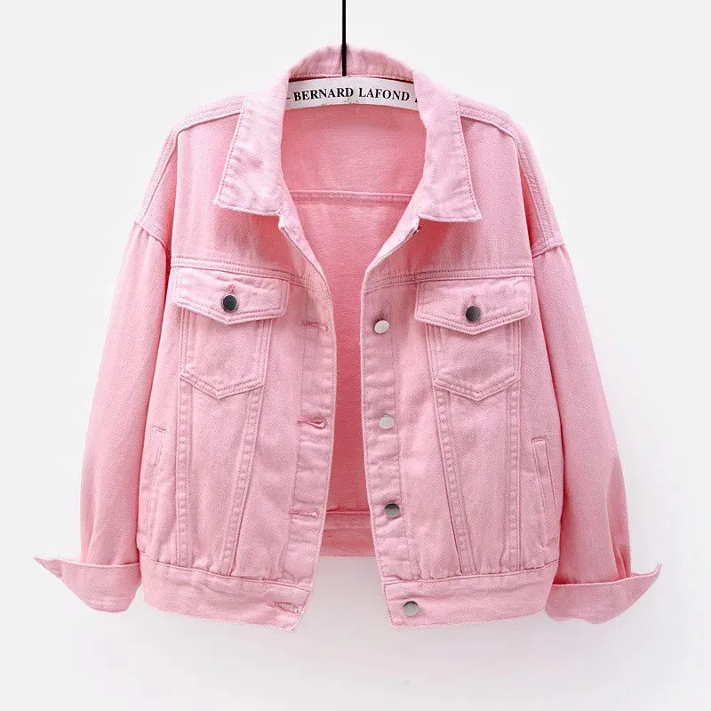 Coat Pink Jean Casual Tops