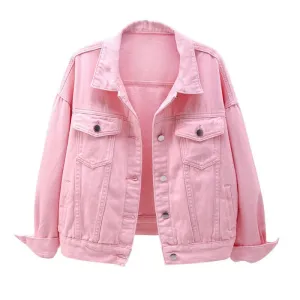 Coat Pink Jean Casual Tops