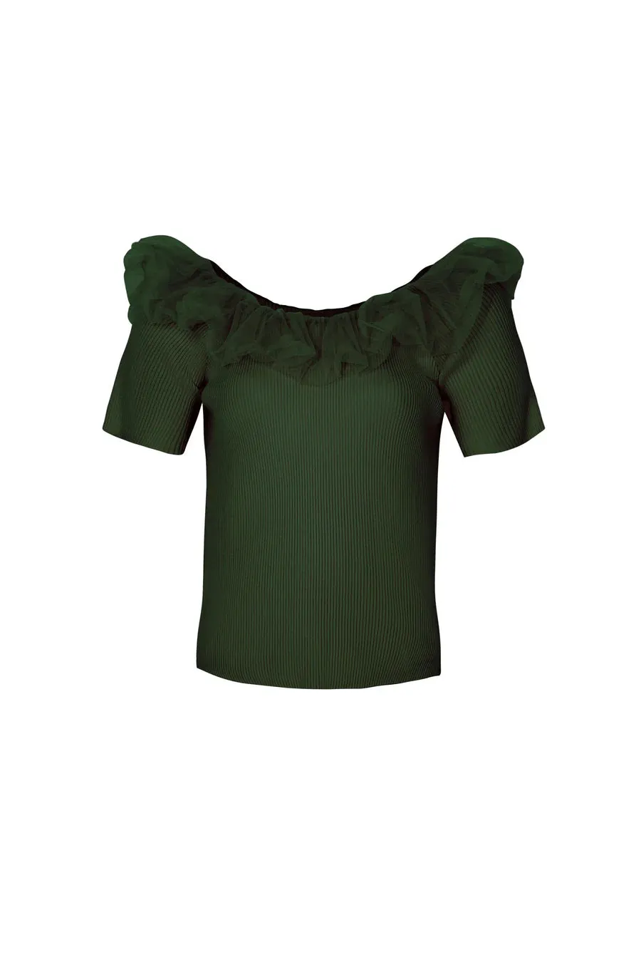 Coop Stay Tulle Top - Olive