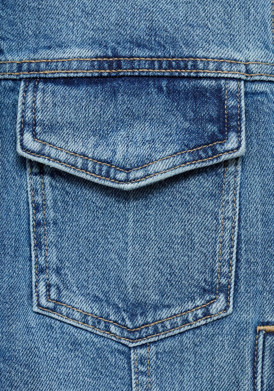 Crop denim jacket - Open Blue