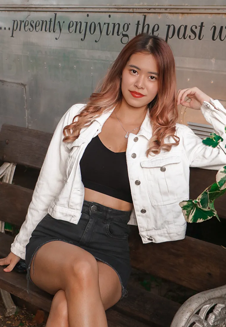 cropped denim jacket
