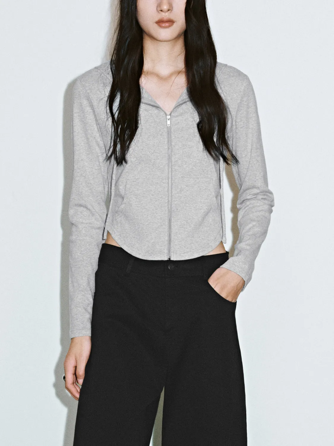 Cropped Hoodie Jackets