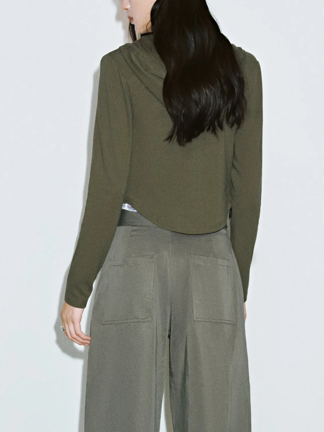 Cropped Hoodie Jackets