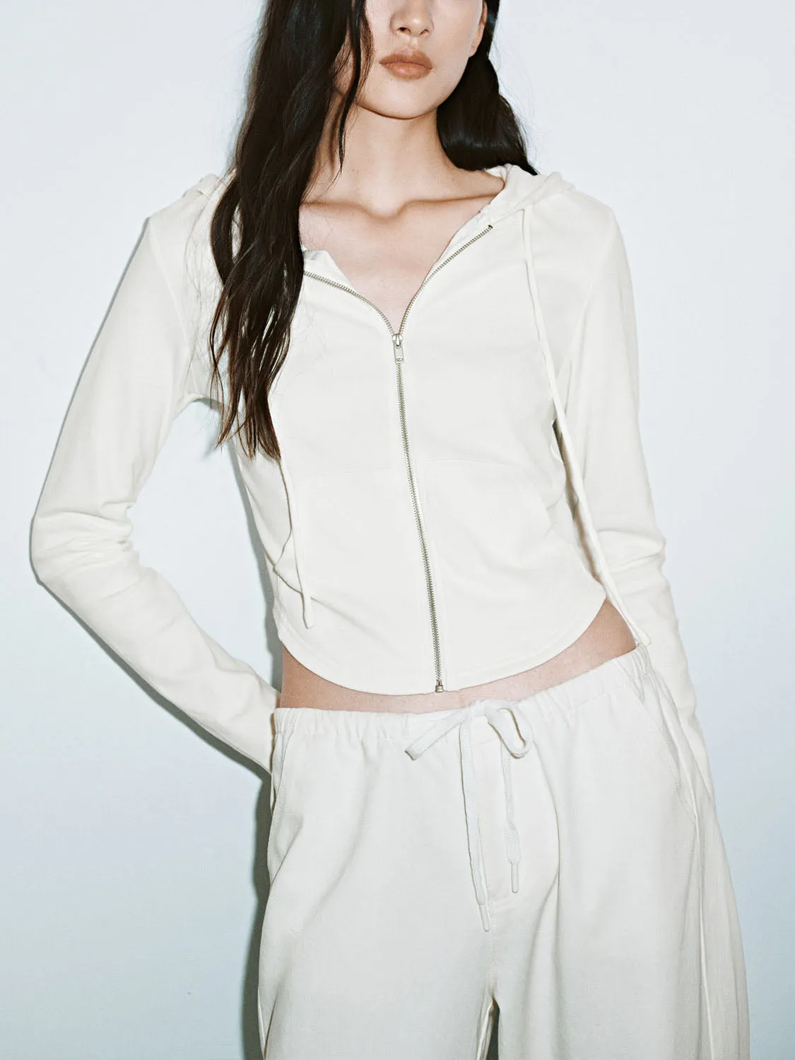 Cropped Hoodie Jackets