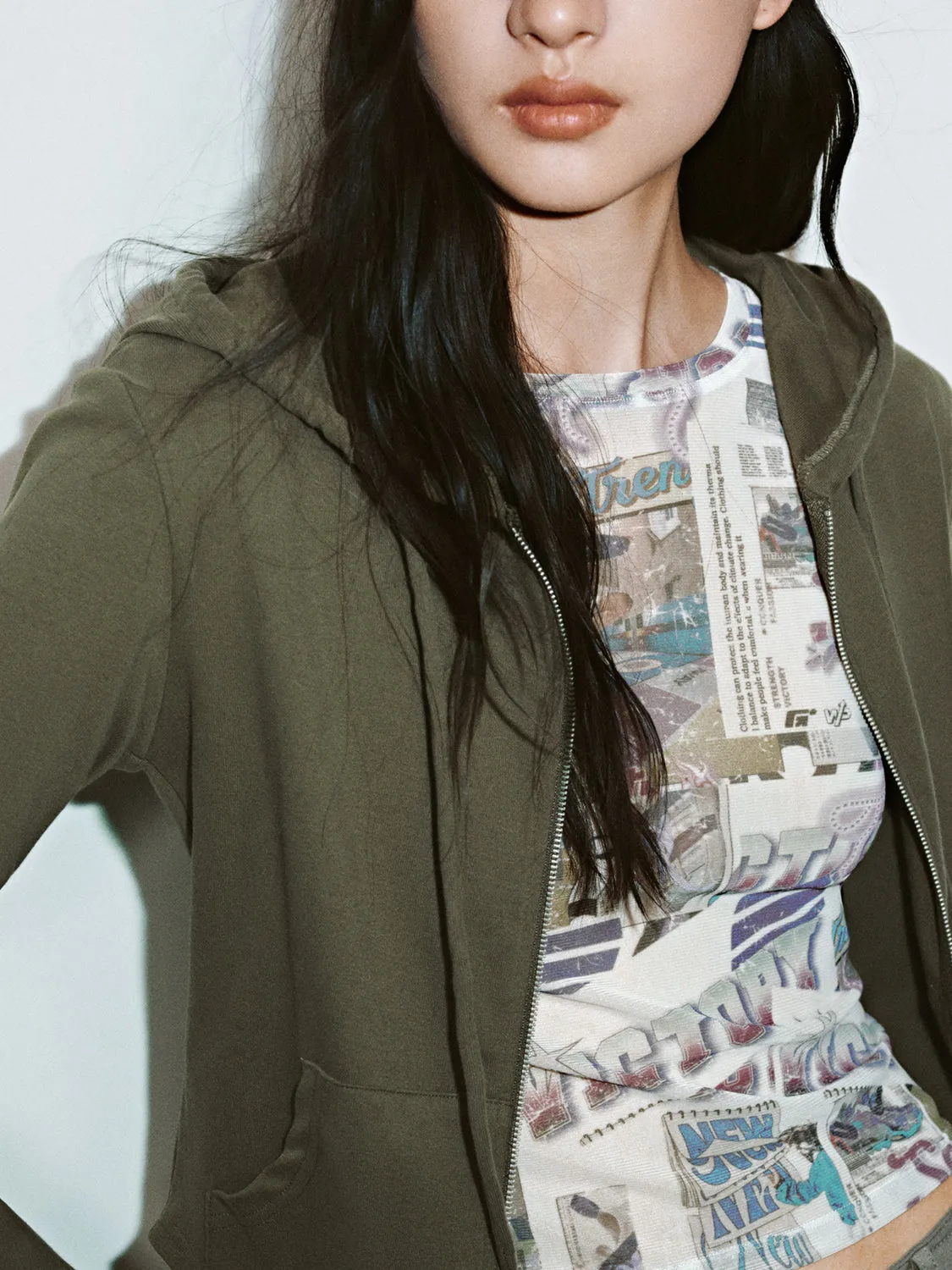 Cropped Hoodie Jackets