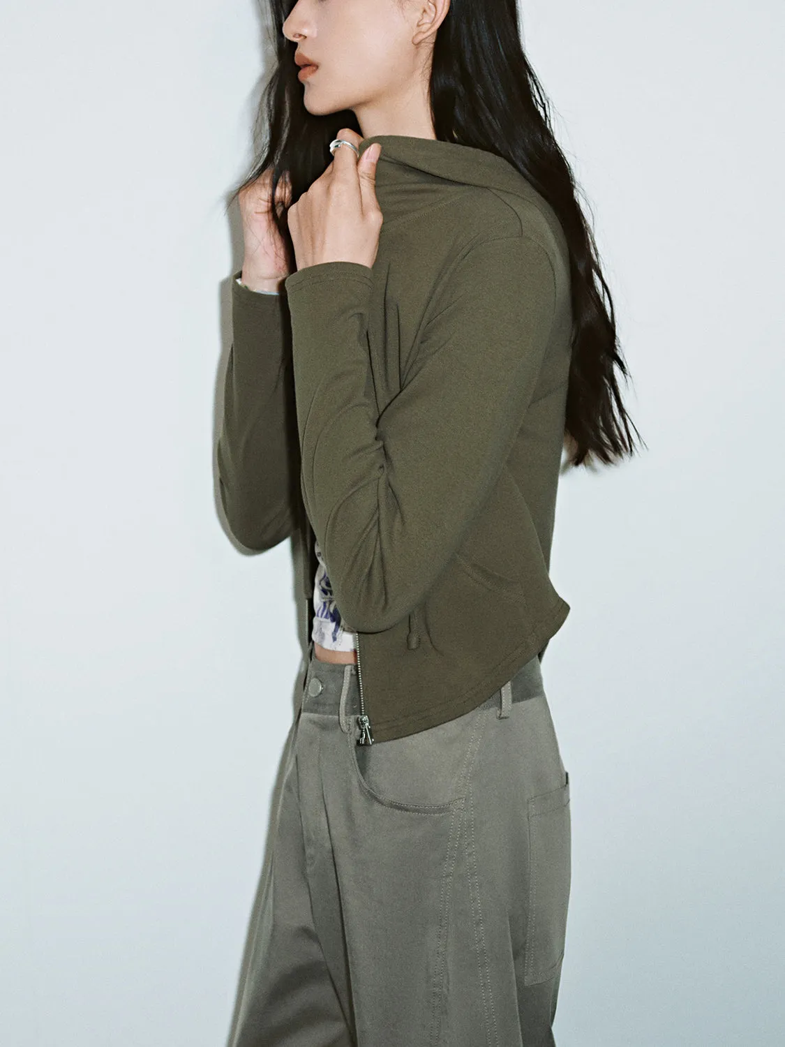 Cropped Hoodie Jackets