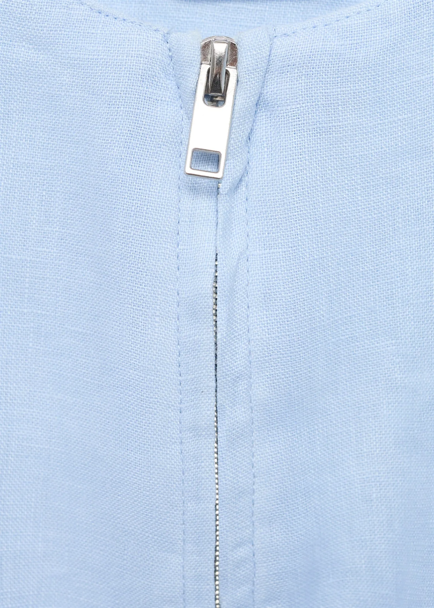 Cropped linen jacket with pockets