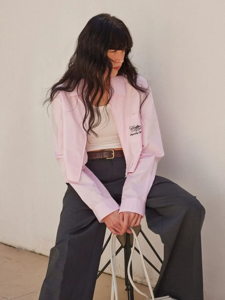 Cropped Zip-Front Shirt Jacket