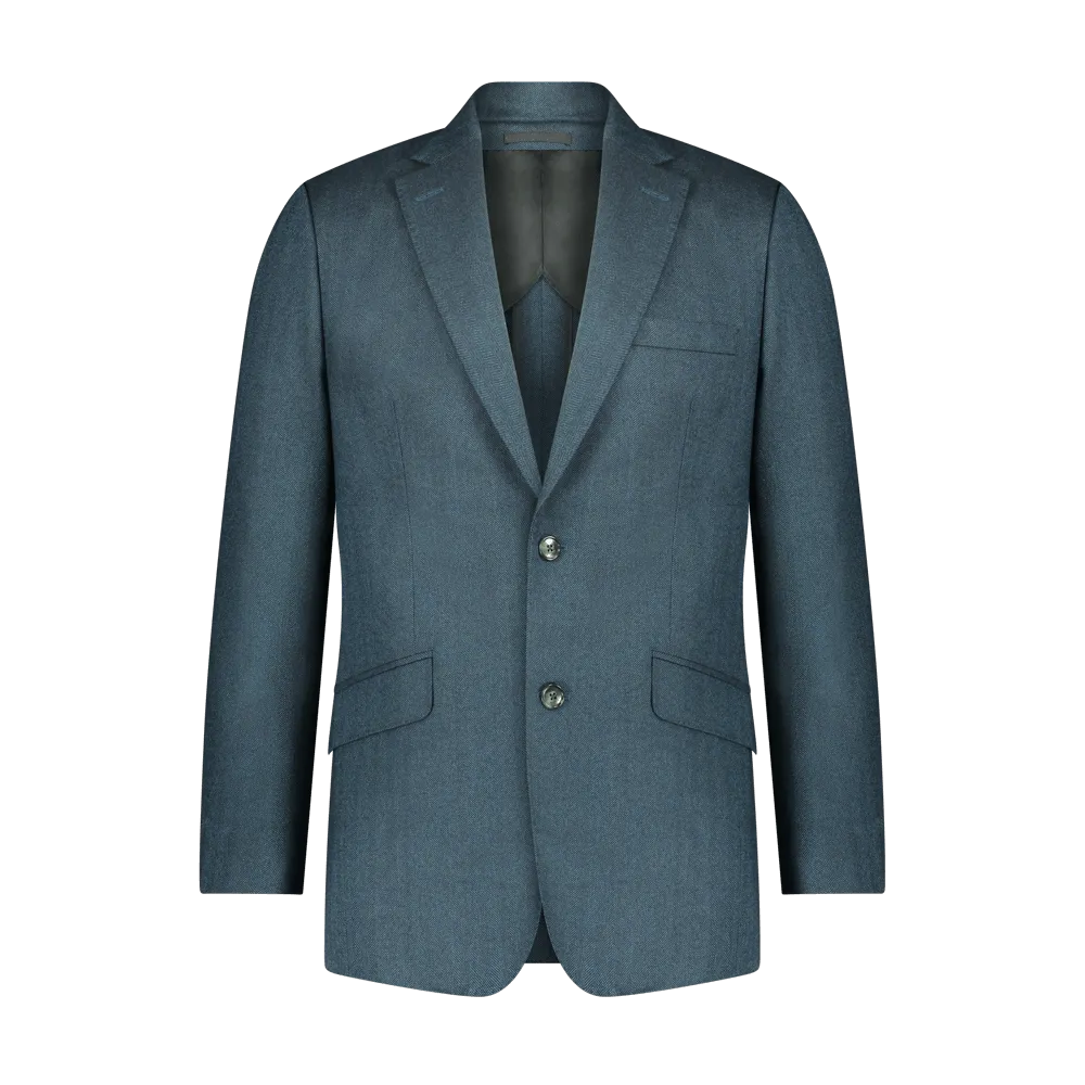 Custom Herringbone Sport Coat - Bottle Green