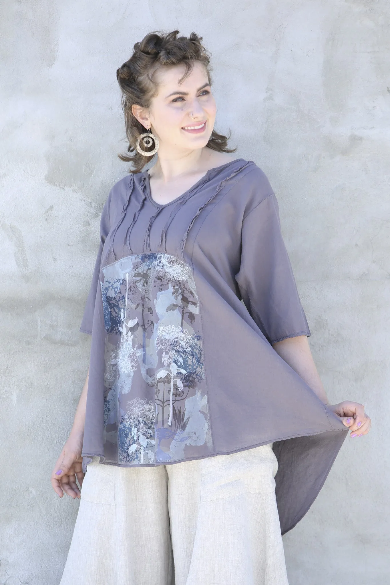 Dawn Clouds Lawn Tunic 2244-Dove-P