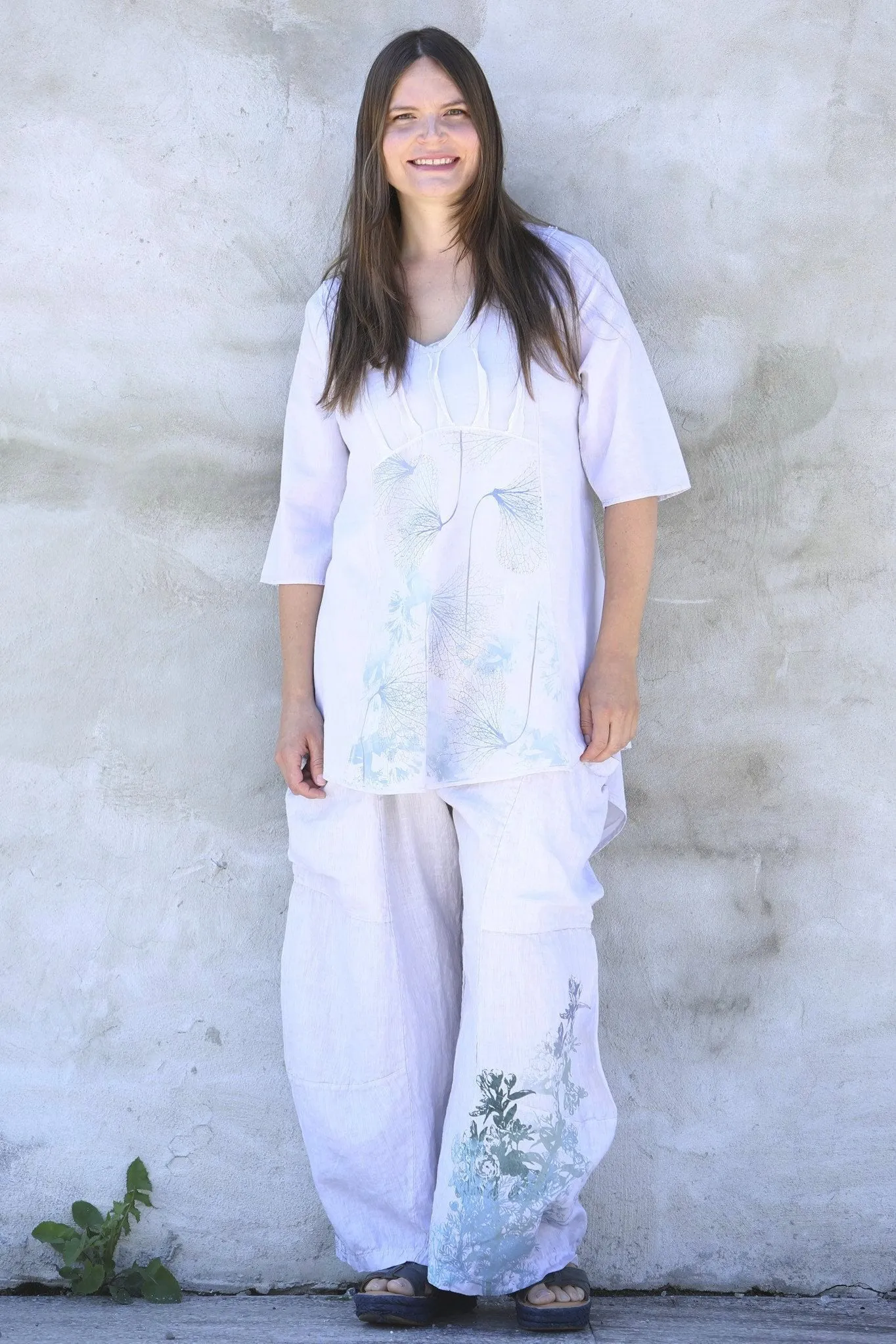 Dawn Clouds Lawn Tunic 2244-Pearl-P