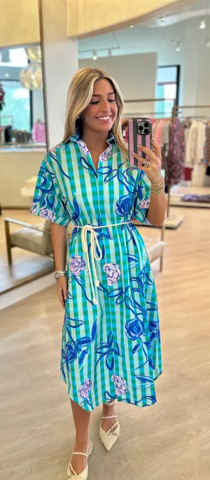 Dedr26 Luva Verde Tunic Shirt Dress
