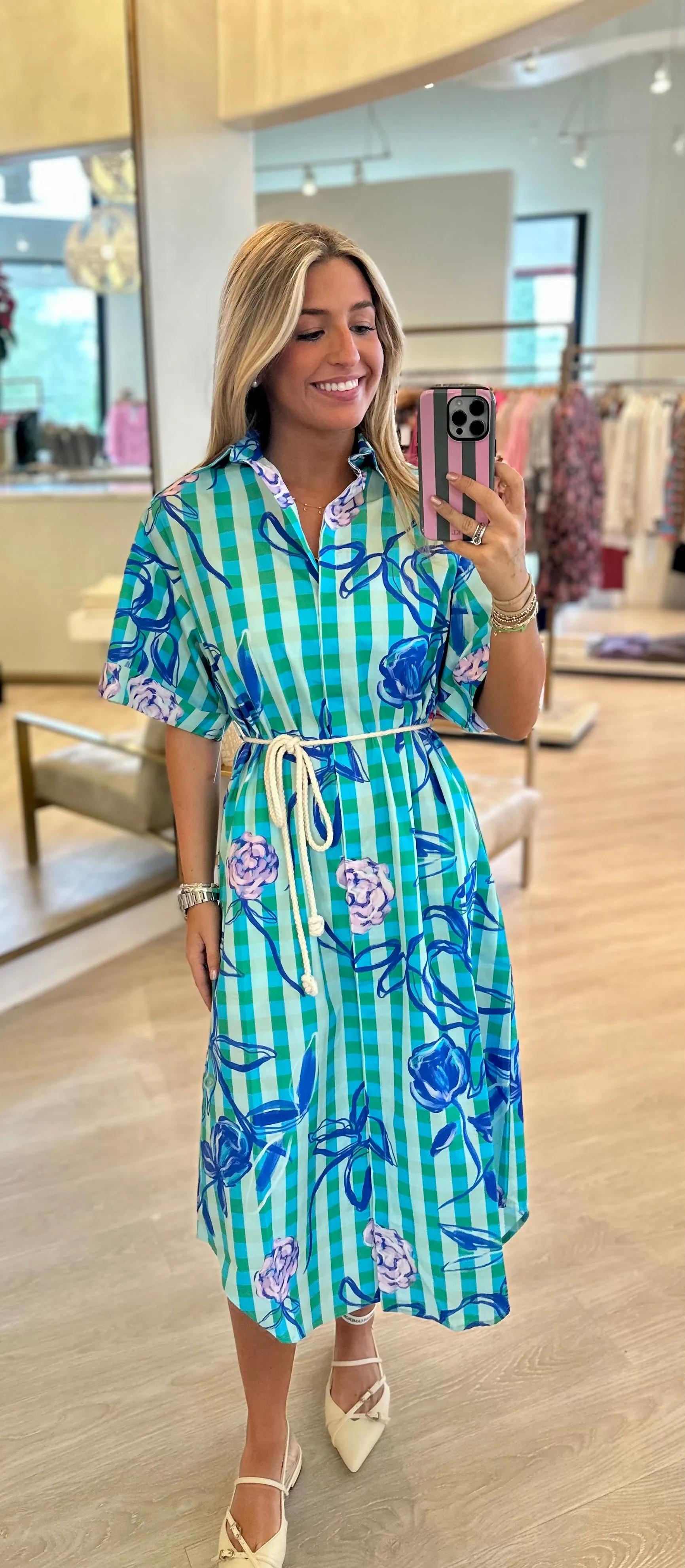 Dedr26 Luva Verde Tunic Shirt Dress