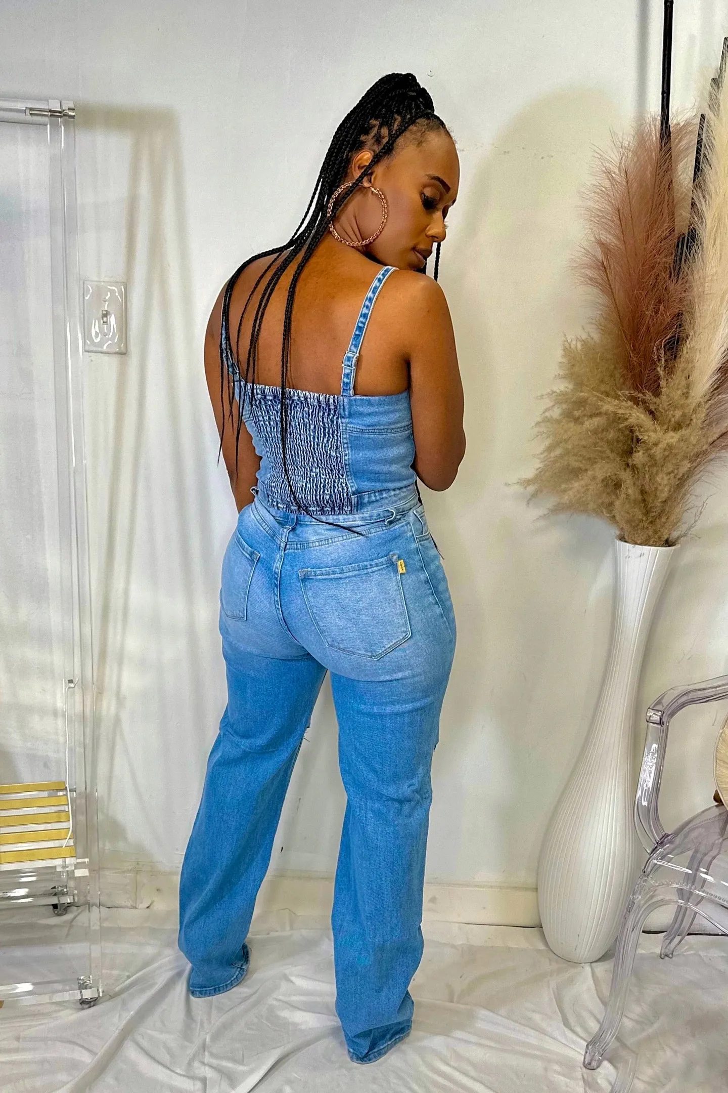 DENIM STONE BUSTIER