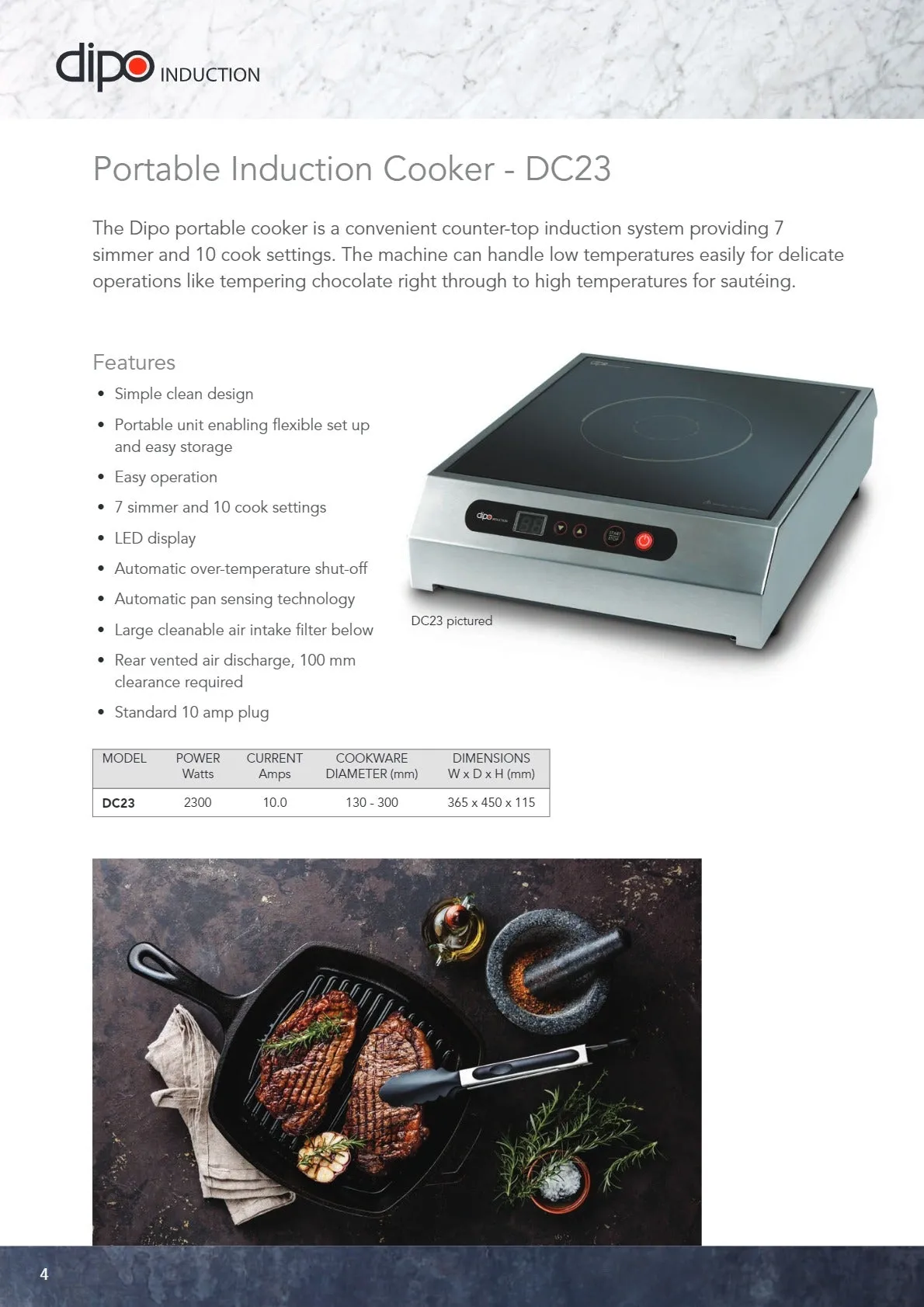 Dipo DC23 - Countertop Induction Cooktop