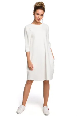 Draped Back-Neck Loose Fit Dress