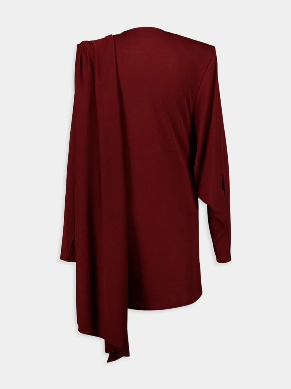Draped Dress Wool Mini Dress