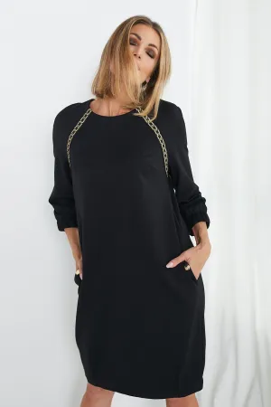 Draped Knit Midi Dress