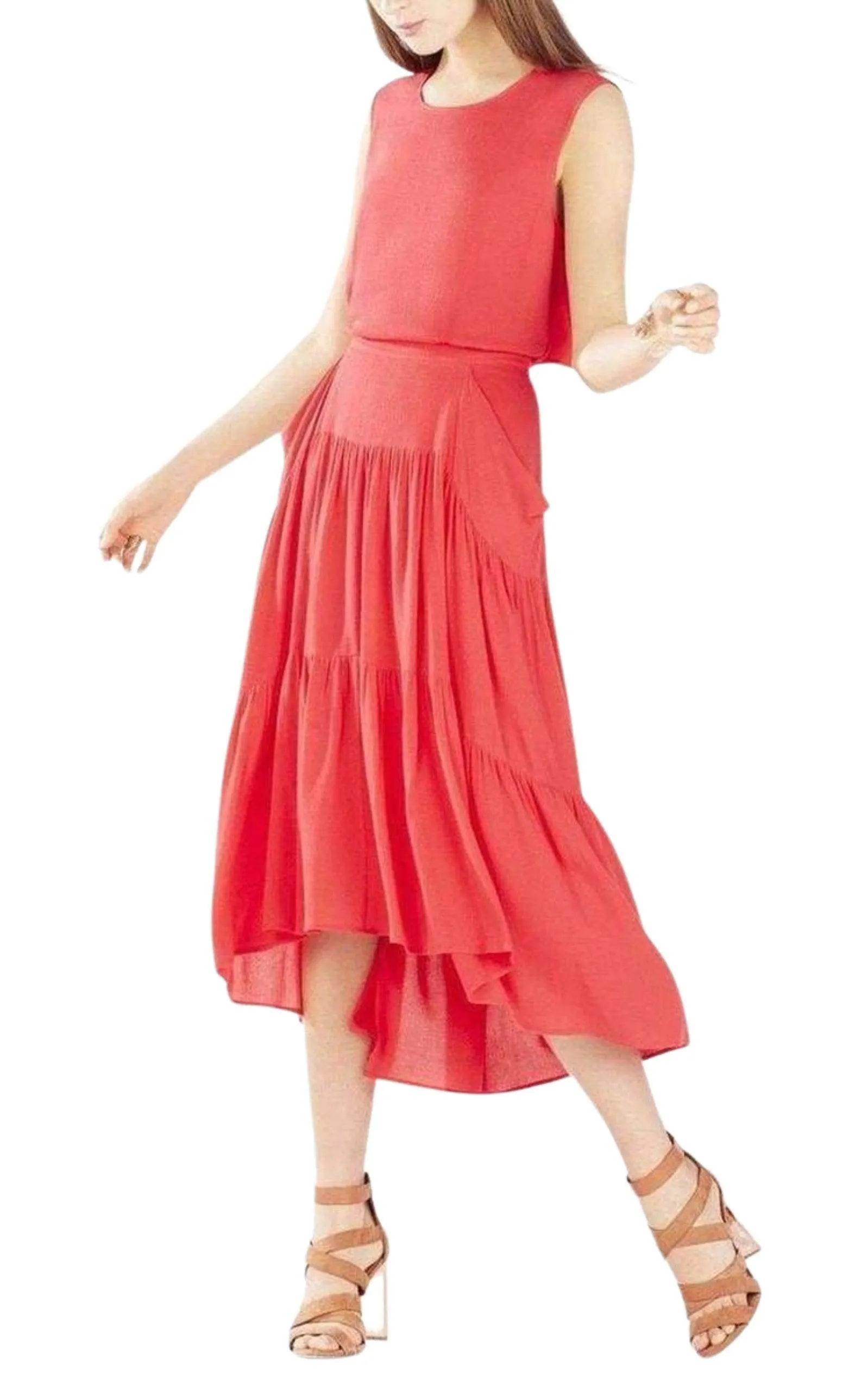 Draped Peasant Skirt Dress