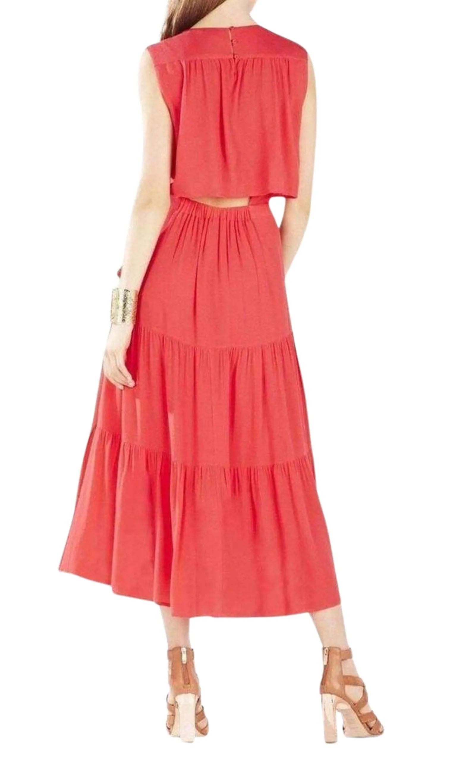 Draped Peasant Skirt Dress
