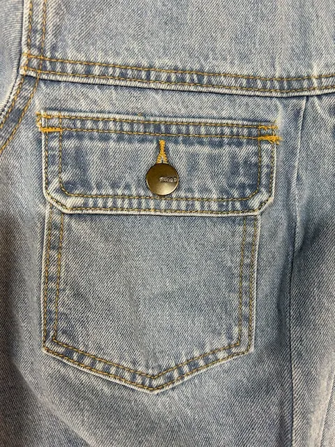 Draw String Cropped Denim Jacket